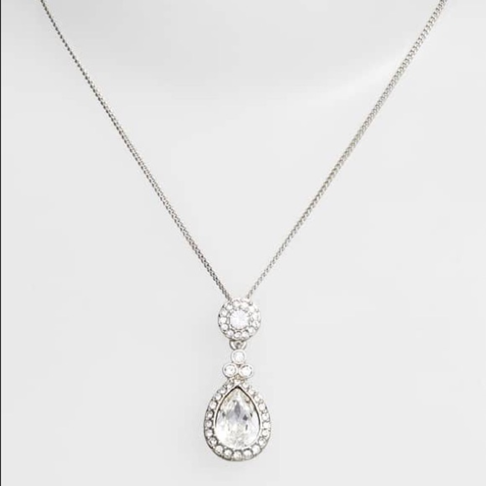 Authentic Givenchy Crystal Teardrop Necklace - image 4